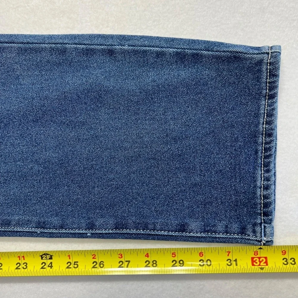 True Religion Men's Stretch Navy Jeans 33x32 Geno Relaxed Flap Pockets NWT